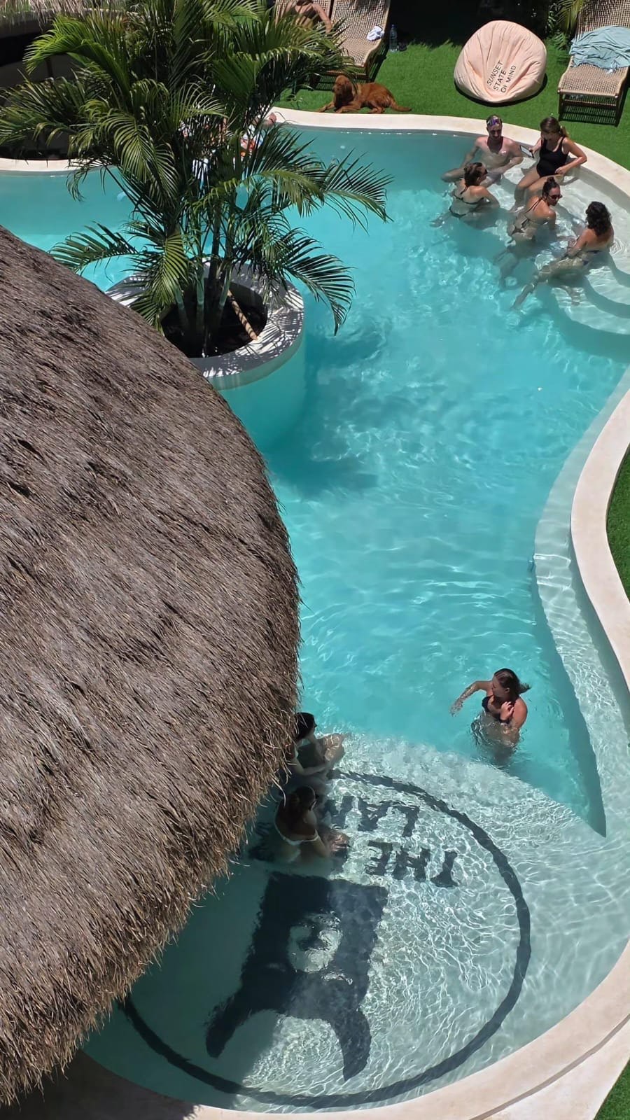 Lagoon pool from above